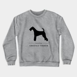 Airedale Terrier Black Silhouette Crewneck Sweatshirt